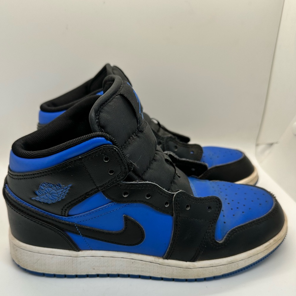 Nike Air Jordan 1 Mid Black Royal Blue Size 5.5Y‎